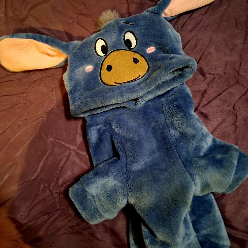 Blue Plush Dog Costume with Ears